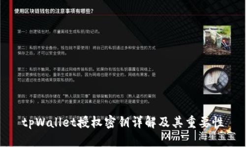 tpWallet授权密钥详解及其重要性